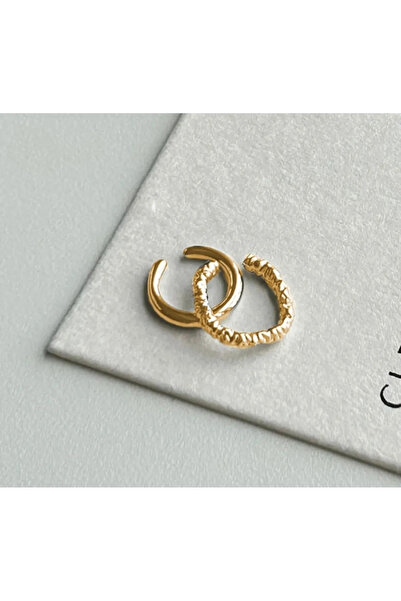 HARİNA Kadın Gold Cuff Kıkırdak 2’Li