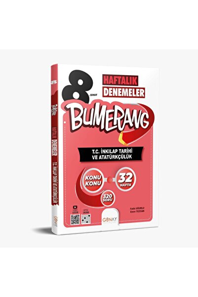 Günay Yayınları 2025-2026 Müfredat 8.SINIF BUMERANG 32 HAFTALIK T.C. INKILAP ...