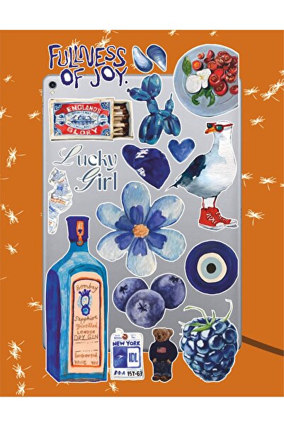 Hediyeni Al Set retro naljepnica Lucky Girl | Laptop Agenda Notebook Tablet T...