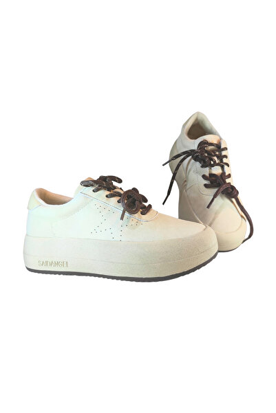 Guja Kadın (Deri) Süet Çift Renkli Çift Bağcıklı Sneaker Ayakkabı