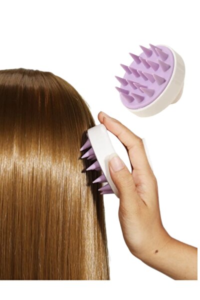 Fstyle فرشاة تدليك من السيليكون لفروه شعر الرأس