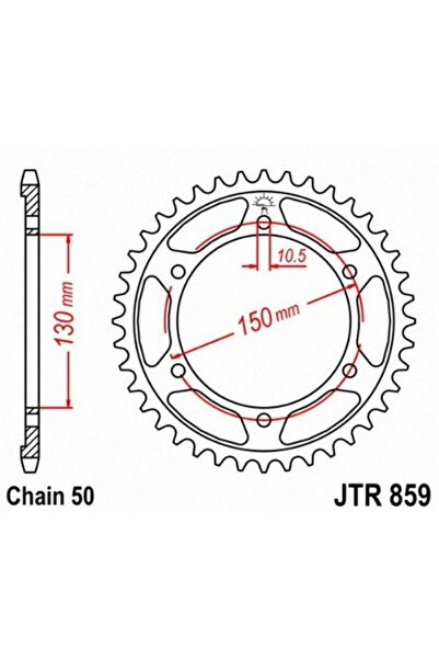 Att Pinion Lanț Mare 47 Dinți JTR859 pentru Motocicletă 7274947M MOTOMIKE