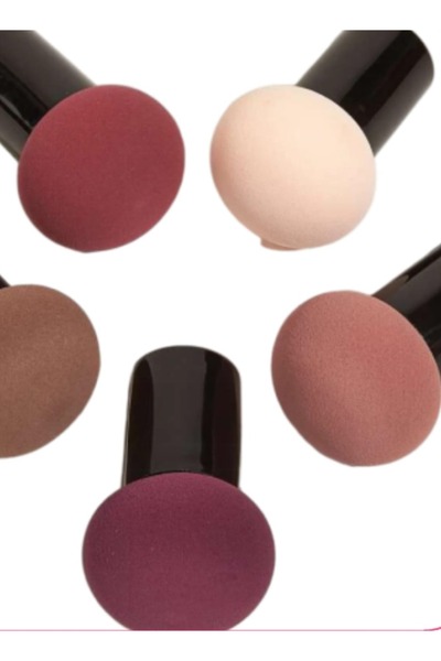 Fstyle مجموعة 5 قطع اسفنجة منفوشة بشكل رأس الفطر