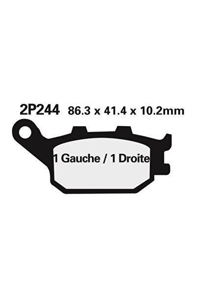 Nissin Plăcuțe de frână semi-metalice Street - Model 2P-244NS - Cod 1036683 (pentru motociclete)