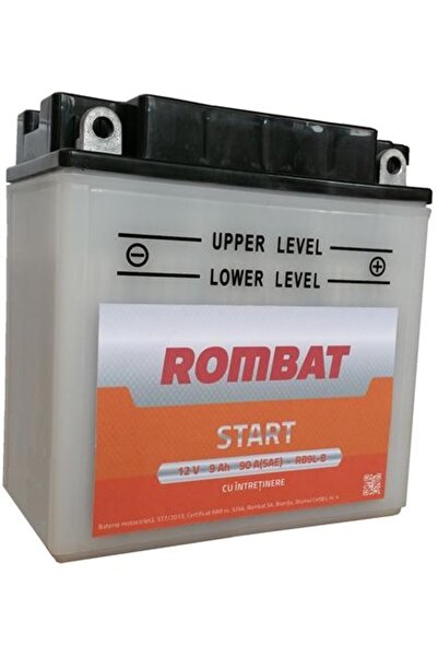Rombat Baterie Moto Convențională RB9L-BROM 9AH 90A 135mm x 75mm x 138mm + DR -