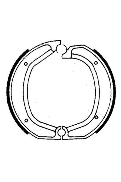 FERODO Motorcycle Brake Shoe Set FSB700 - Racing, compatible with BMW R45, R5...