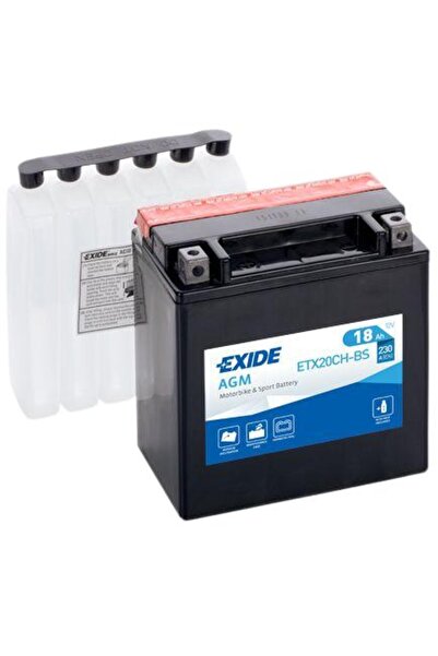 EXIDE Baterie moto AGM 12V 18Ah EBYTX20CH-BS, curent pornire 230A, dimensiuni 150x87x161 mm