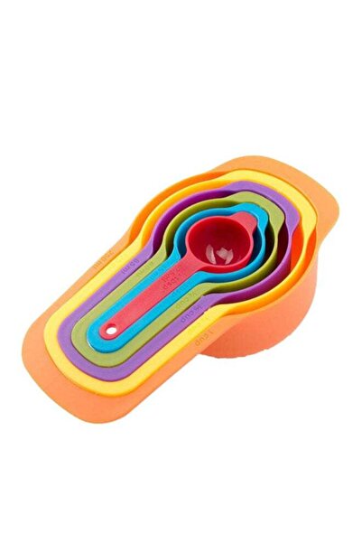 Generic طقم ملاعق قياس متعدد الألوان، مكون من 6 قطع، قياسي