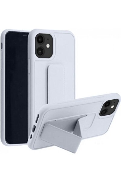 Margoun غطاء حماية مع حامل للإصبع لهاتف Apple iPhone 11 رمادي