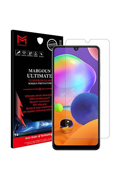 Margoun واقي شاشة زجاجي مقوى فائق الجودة لهاتف سامسونج جالاكسي A31 شفاف