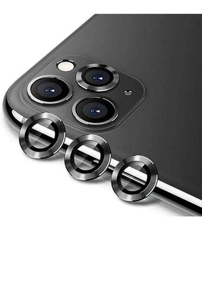 Generic 3-Piece Camera Lens Protector For Apple iPhone 12 Pro Max Black/Blue