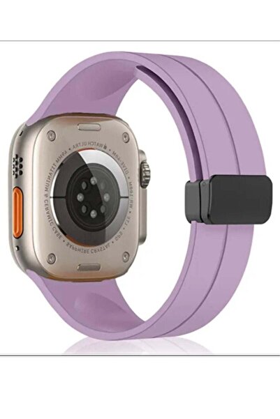 Generic سوار ساعة ابل مع اغلاق مغناطيسي شكل عصري مقاس 44 لون بنفسجي
