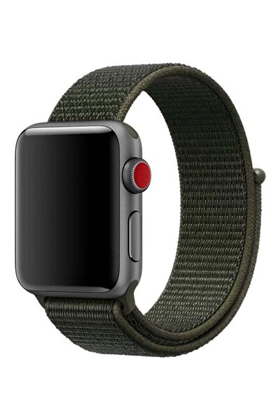 TraMx سوار بديل لساعة Apple Watch Series 1/2/3 مقاس 42 مم، لون كاكي