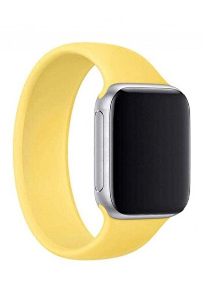 Generic Solo Loop Band For Apple Watch Series 6/SE 44mm Yellow