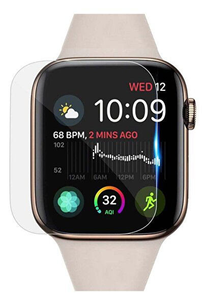 Voberry غشاء واقي شاشة شفاف مكون من قطعتين لساعة Apple Watch Series 4 مقاس 44 مم