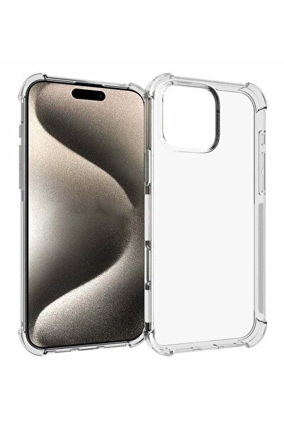Generic Transparent back cover with reinforced edges, compatible with iPhone 16 Pro Max