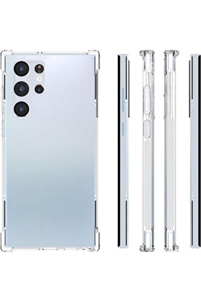 Generic غطاء حماية من السيليكون الناعم الرقيق المصنوع من الكريستال مع مصدات جانبية لهاتف سامسونج جالاكسي S22 ألترا