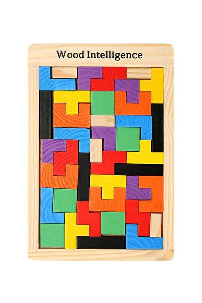YOSOO مجموعة ألعاب ألغاز تتريس الخشبية