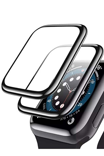 Generic قطعتين من الغلاف الصلب النانو الشفاف لحماية شاشة ساعة ابل سيريس 8 مقا...
