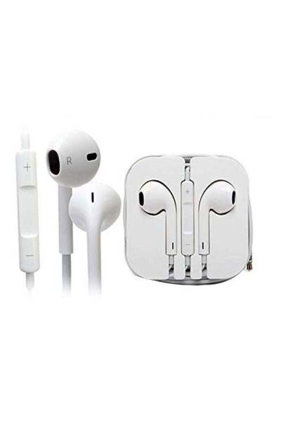 Generic سماعة أذن سلكية مزودة بميكروفون لهاتف Apple iPhone 5 باللون الأبيض