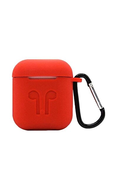 Generic Protective Case Cover For AirPods With Carabineer Red/Black