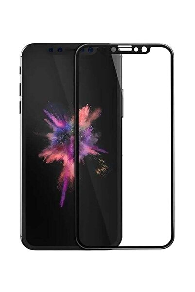 Generic واقي شاشة زجاجي مقوى 5D لهاتف Apple iPhone X أسود/شفاف