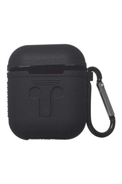 Generic حقيبة حمل واقية لسماعات Apple AirPods باللون الأسود