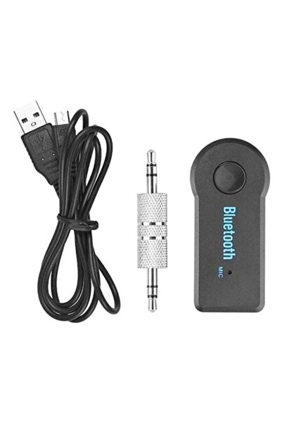 Generic مستقبل بلوتوث AUX مع كابل شحن USB أسود