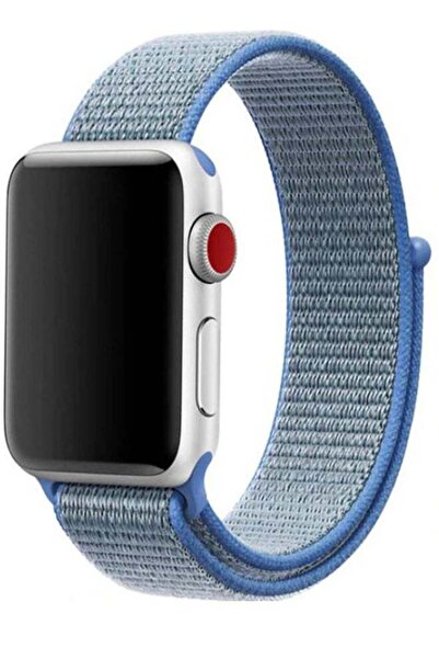 Generic Nylon Sports Band For Apple Watch 42/44mm Grey/Blue