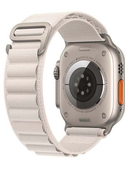 Generic New strong nylon Apple Watch band supports size 45 Matte white color