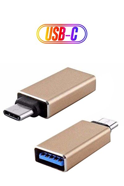 Generic Type-C To Type-C USB OTG Adapter Gold/Black