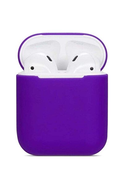 Generic حقيبة حمل واقية لسماعات Apple AirPods باللون الأرجواني
