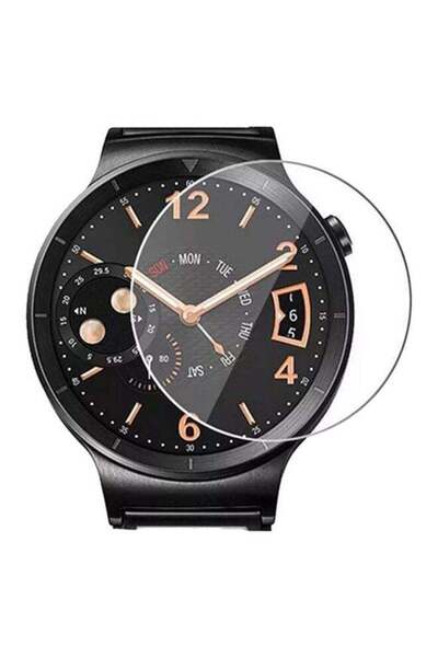 Voberry واقي شاشة زجاجي مقوى من قطعتين لساعة سامسونج جالاكسي 46 مم R800 شفافة