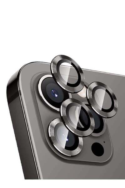 AMTCO واقي زجاجي مضاد للتوهج للكاميرا لهاتف Apple iPhone 13 Pro/Pro Max أسود