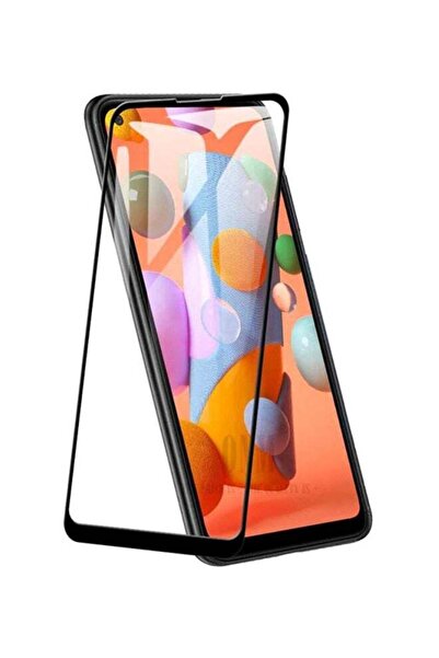 Muzz واقي شاشة من الزجاج المقوى لهاتف سامسونج جالاكسي A11 - أسود/شفاف