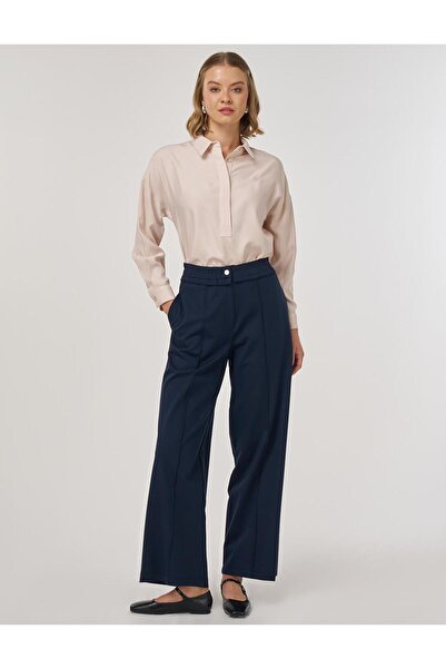 KYR Pantaloni din raion cu croiala relaxată, albastru închis