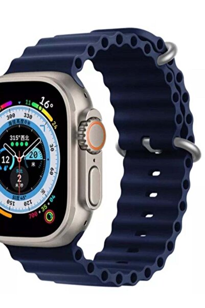 Generic New ultra silicone watch strap, size 49, navy colour