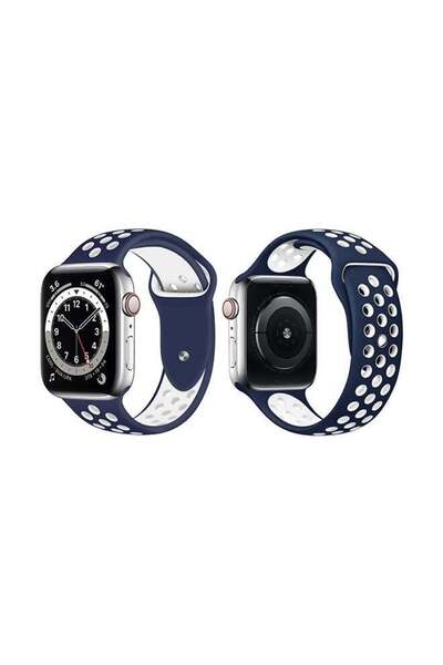 Perfii Replacement Band For Apple Watch Series 6/SE/5/4/3/2/1 Midnight Blue W...