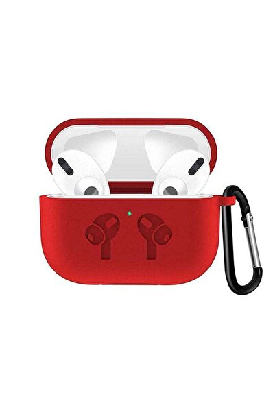 Margoun غطاء سيليكون لسماعات ابل ايربودز برو - أحمر