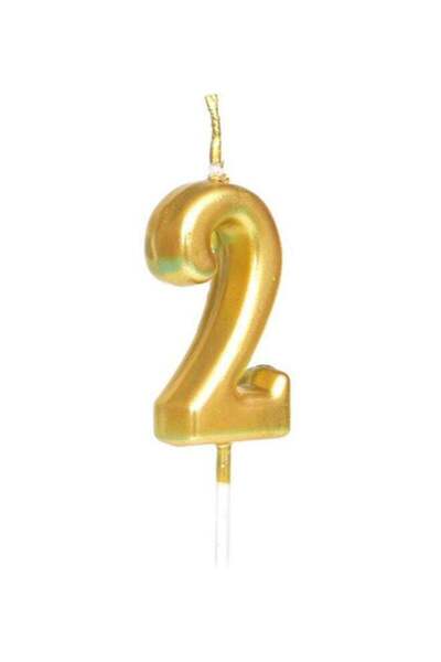 CoolBaby شمعة عيد ميلاد سعيد رقم 2 2 × 4 سم