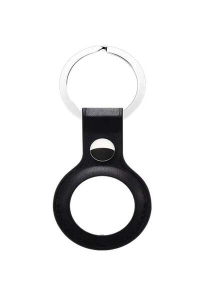 VILILY AirTag Leather Loop Black
