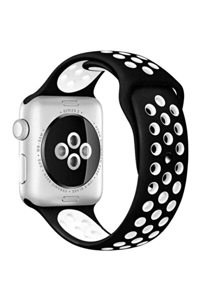 Biki سوار بديل لساعة Apple Watch مقاس 38/40 مم أسود/أبيض
