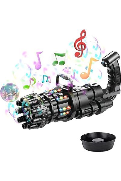 Generic 8-Hole Electric Music Bubble Maker Machine Gun Toy