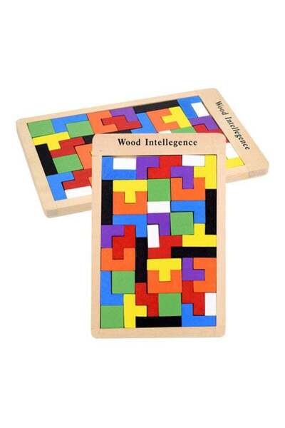 sharpdo Wooden Tangram Jigsaw Building Blocks 10x10x10cm