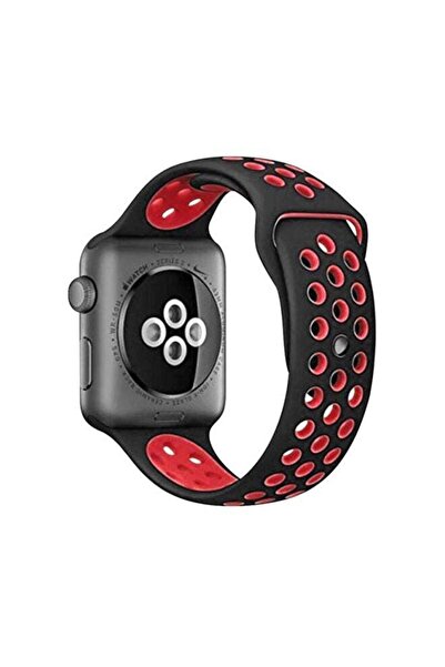 Generic Replacement Band For Apple Watch All Series Compatible with 49mm/45mm/44mm/42mm Red/Black