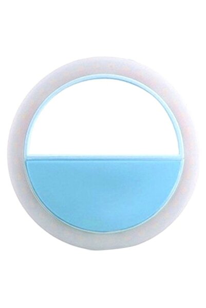 Generic حلقة إضاءة LED محمولة لكاميرا السيلفي مع فلاش للهواتف المحمولة (أزرق، جوال)