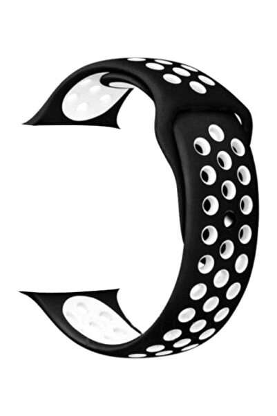 Biki سوار بديل لساعة Apple Watch مقاس 42/44 مم أسود/أبيض