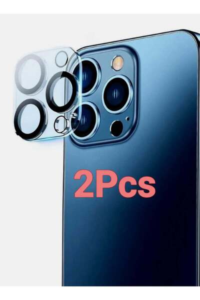 Generic قطعتين من واقي الزجاج المقوى يحمي الكاميرات بالكامل لهاتف iPhone 15Pro