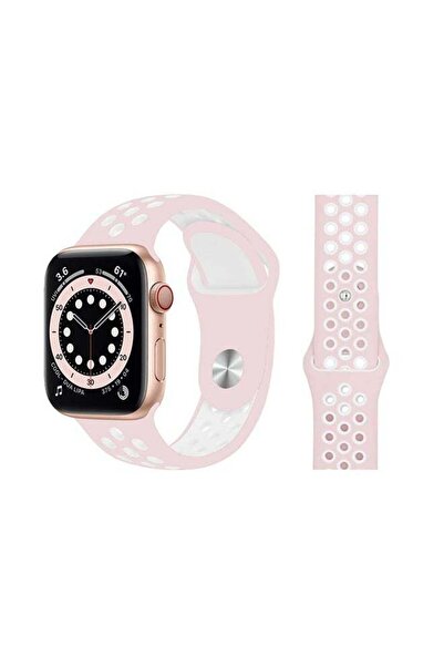 Perfii سوار بديل لساعة Apple Watch Series 6/SE/5/4/3/2/1 باللون الوردي الفاتح...