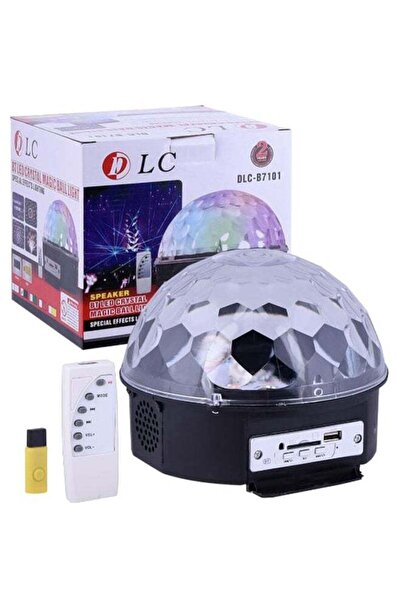 Generic 2-In-1 Led Bluetooth Speaker Crystal Magic Ball Light With Accessory Multicolour 7cm